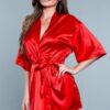 Getting Ready Satin Kimono - Red