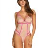 Nudelia Eye-Catching Bodysuit - Nude/Pink