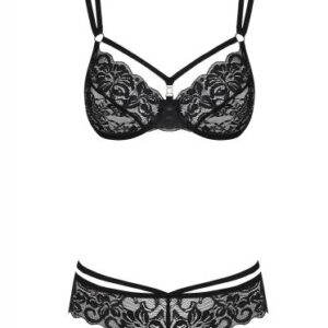 2-piece Lace Bra Set - Black