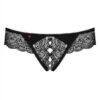 Miamor Crotchless Thong - Black